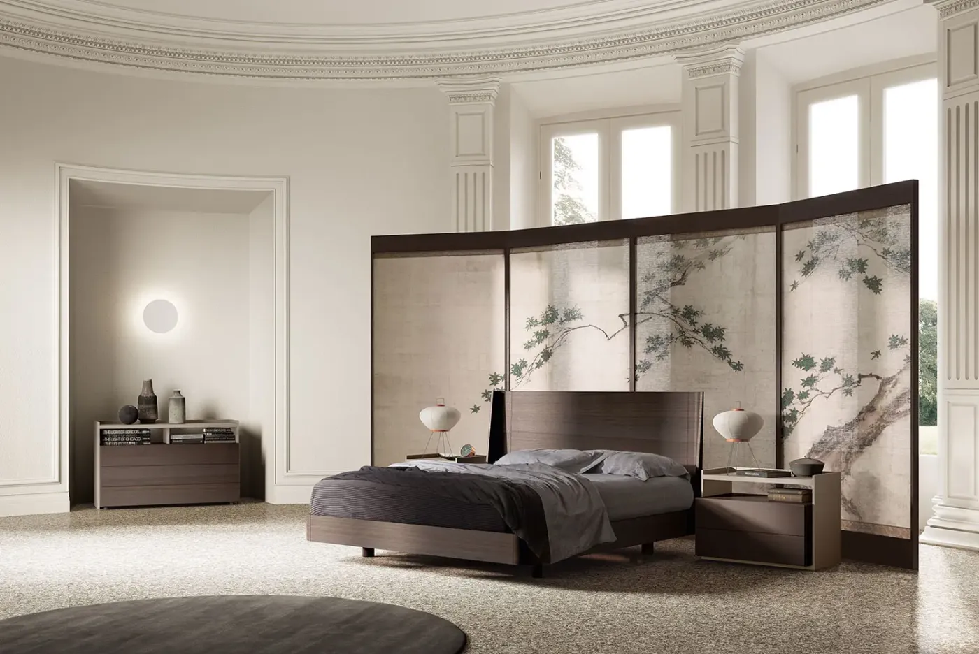 意大利jesse卧室床 jesse家具设计,运用了简化的线条 抽离了雕花或